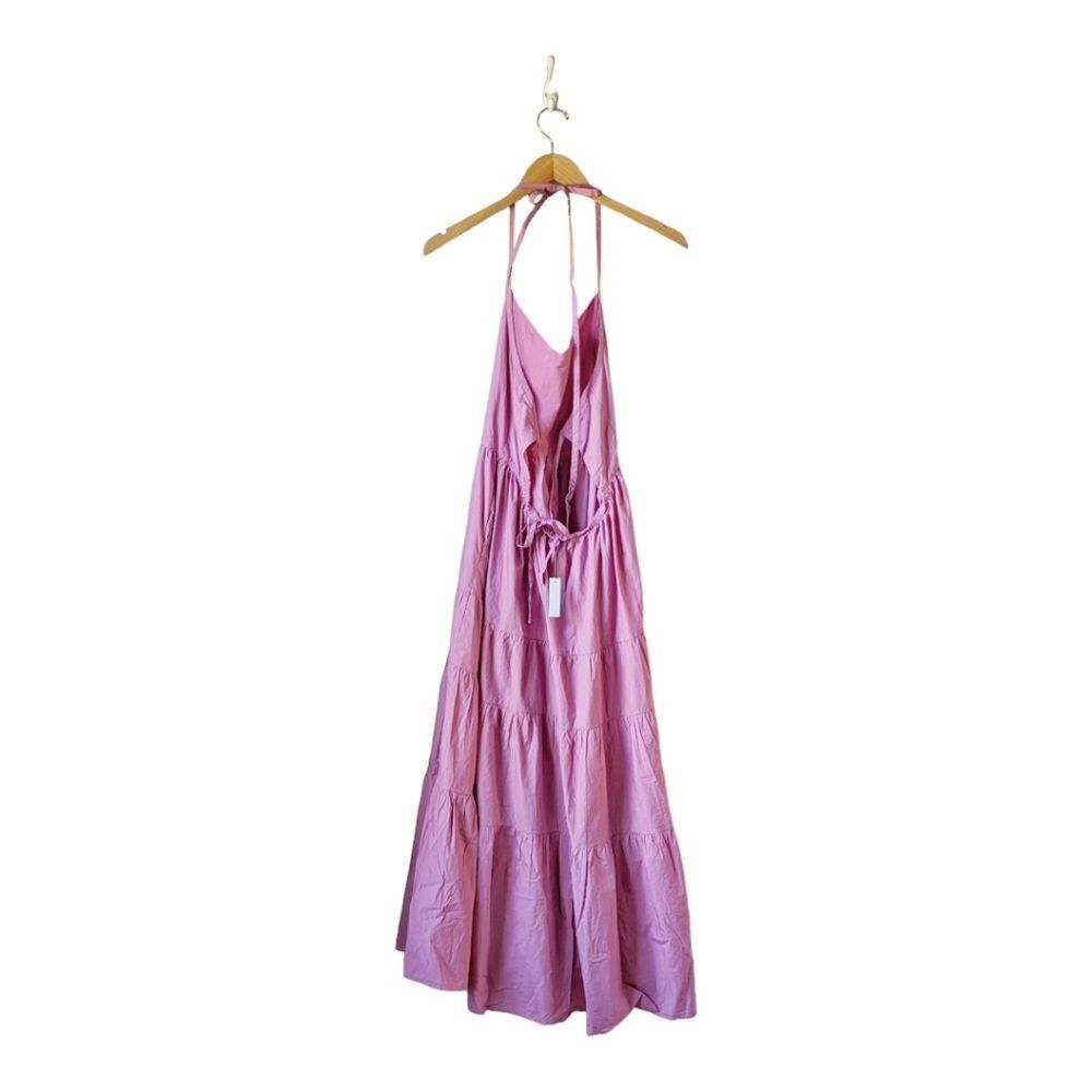 Madewell Delicate Shaded‎ Pink Sidonie Cotton Ruffled Backless Maxi Dress XL NWT - Picture 8 of 15